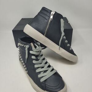 ShuShop Black and Gray High-Top Athletic Shoes